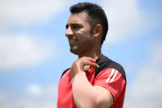 Canada captain Saad Bin Zafar during a training session