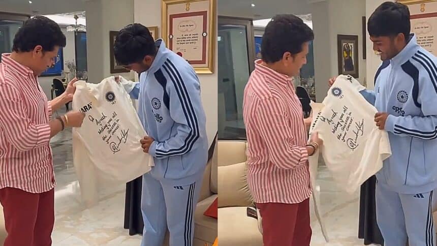 Sachin Tendulkar Gifts His Test Jersey