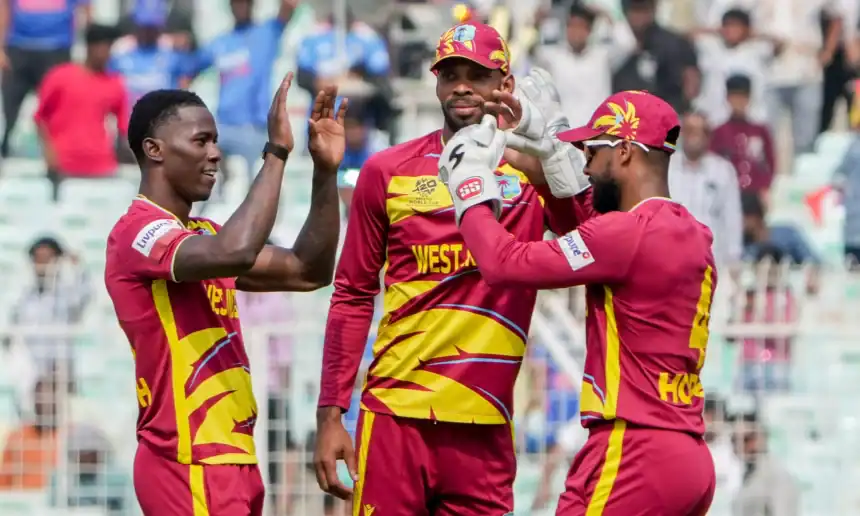 Hope and Pace Duo Propel West Indies to Perfect Group Stage Finish 31 West Indies beats Italy