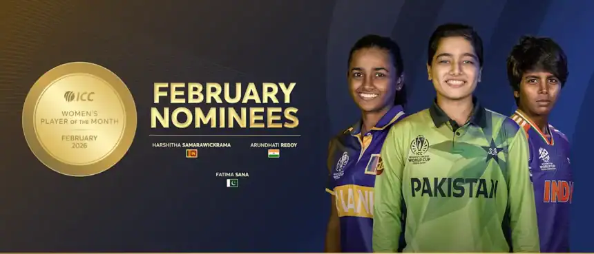 ICC Women’s Player of Month Nominees Feb 2026