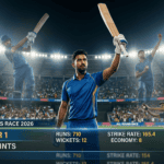 IPL 2026 MVP standings and cricket player statistics graphics, supporting 1xBet predictions