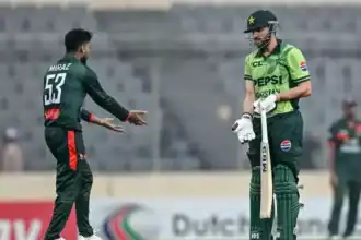 Salman Ali Agha reacts to controversial Mirpur run-out