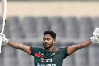 Tanzid Hasan maiden ODI ton seals series