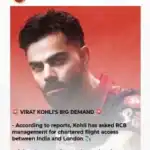 Virat Kohli reacts to London travel rumours in IPL