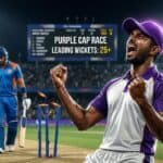 Intense wicket celebration by a bowler in the Purple Cap race — special feature by 1xbet.