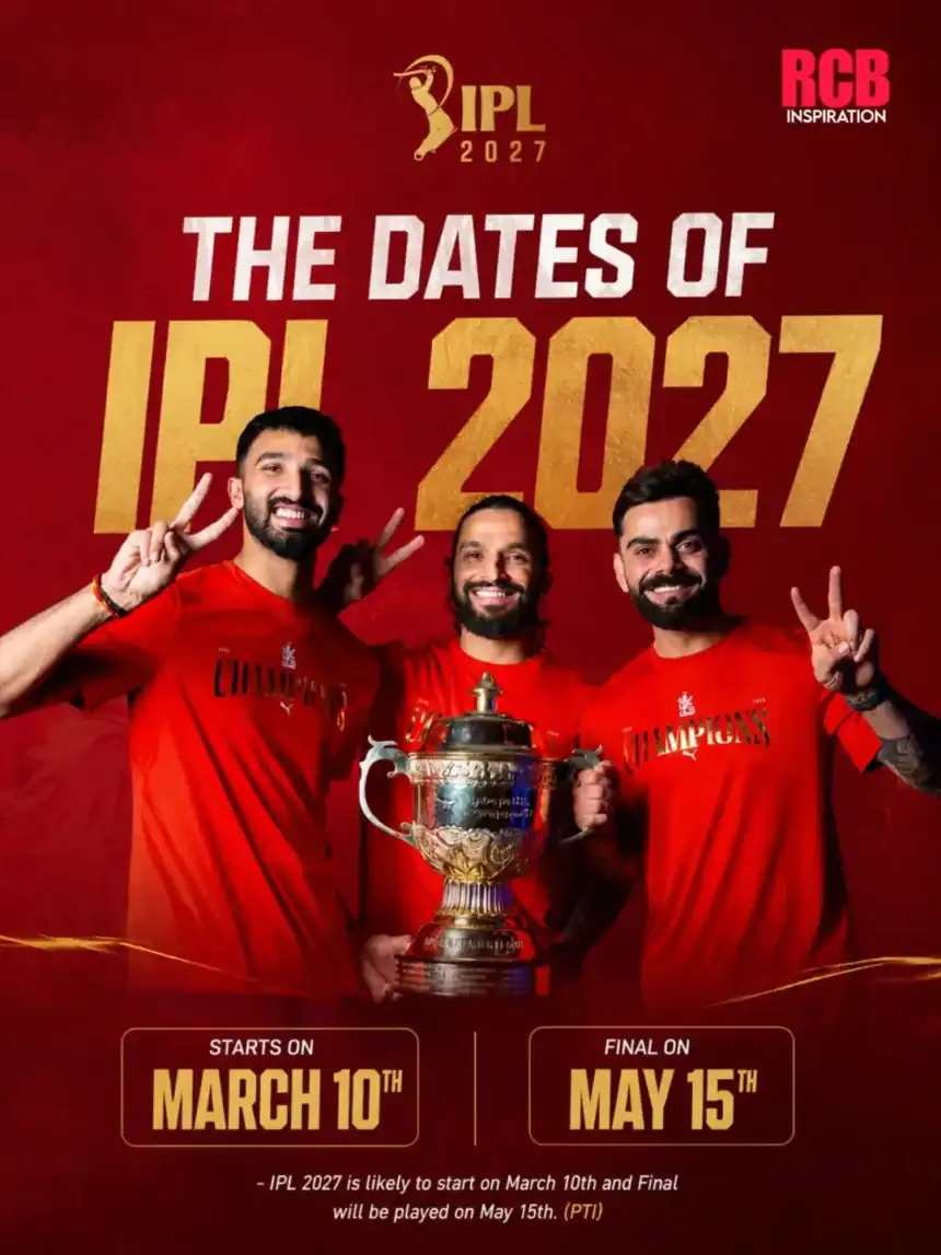 IPL 2027 Could Begin Earlier as BCCI Plans to Conclude Season by May 15 31 IPL 2027 Could Start Earlier With May 15 Finish