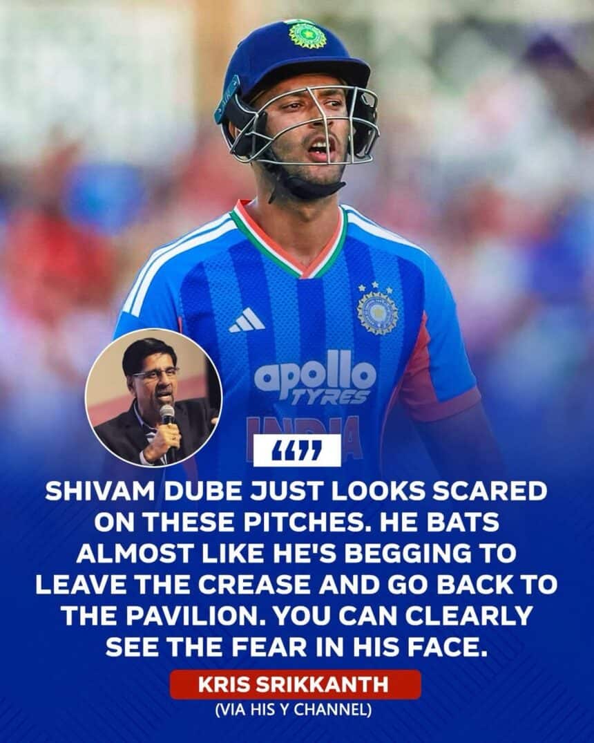 Kris Srikkanth doubts Shivam Dube’s 2027 World Cup chances