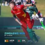 Ben Curran Century Seals Zimbabwe ODI Series Win
