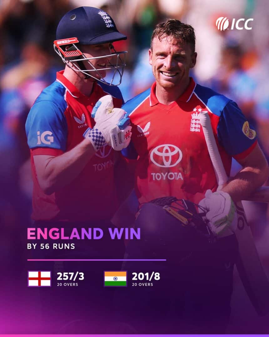 India vs England 5th T20I Match Report: England Crush India by 56 Runs to Complete 4-0 Series Win 31 England Beat India To Seal 4-0 T20I Series Win