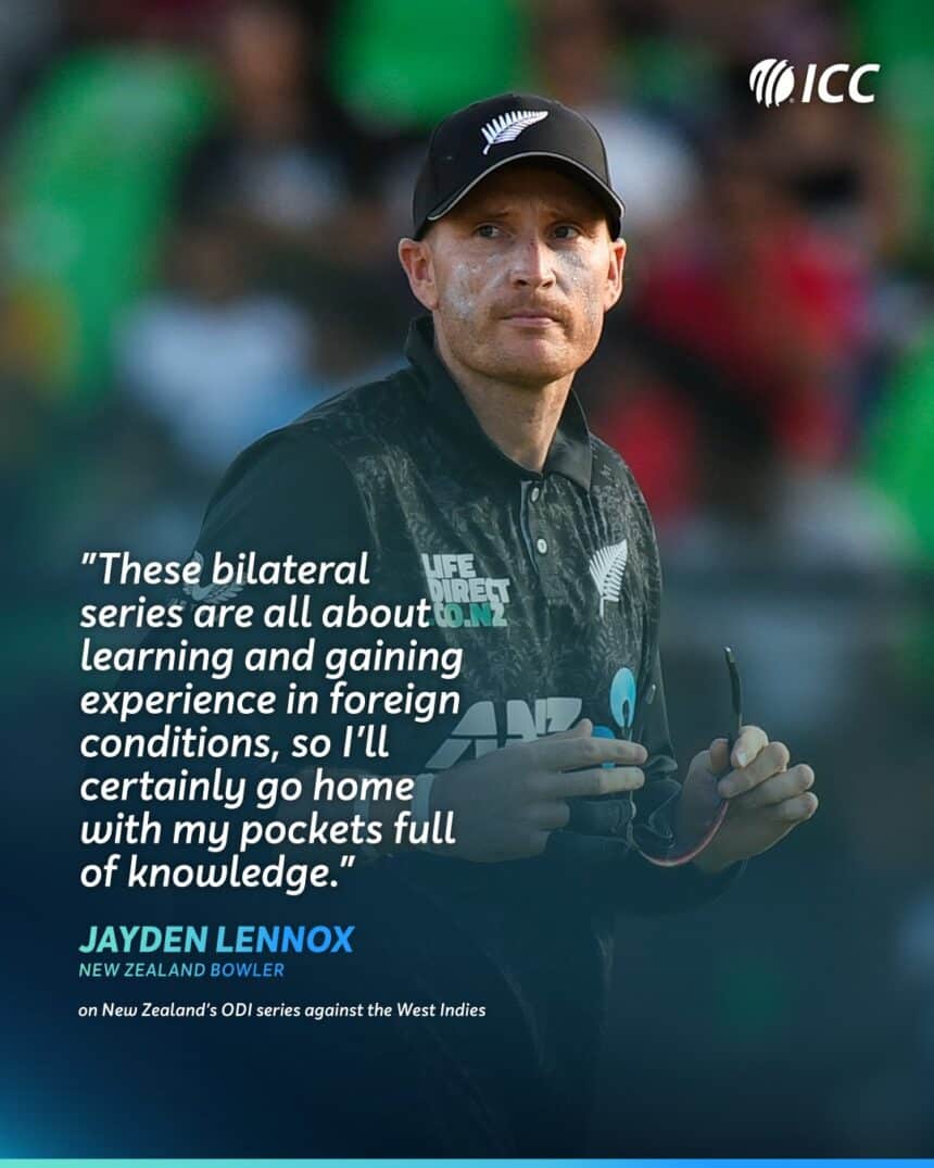 Jayden Lennox Breaks Past Spin Legends with Record ODI Series