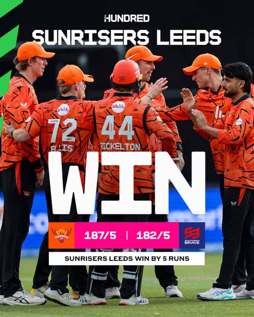 Mitchell Marsh and Dan Lawrence Power Sunrisers Leeds Past Southern Brave